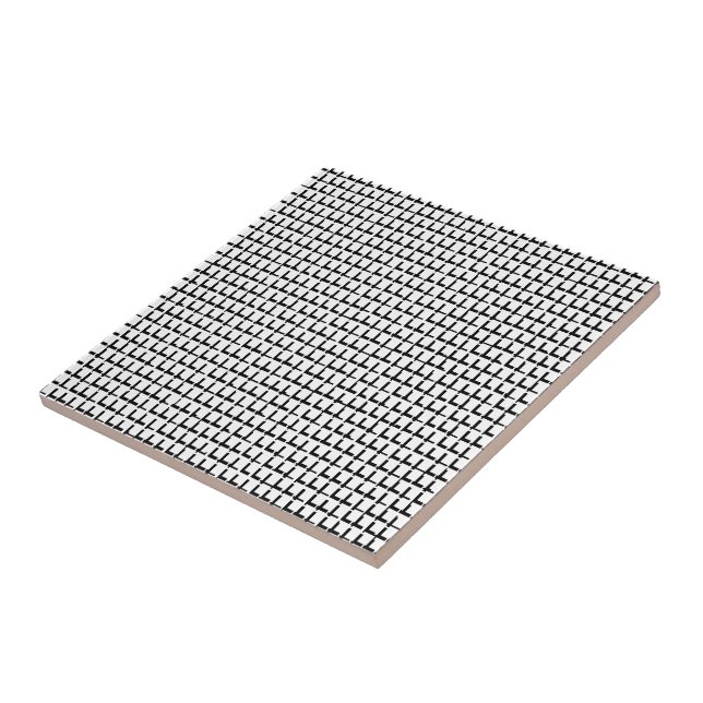 Ceramic Tile Black and White Squares (Side)