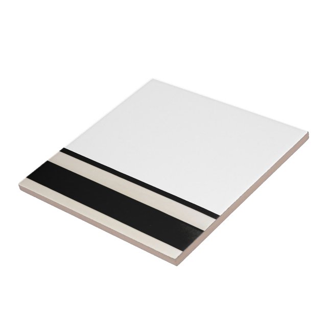 Ceramic Tile Black and White Stripe (Side)