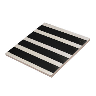 Ceramic Tile Black and White Stripe