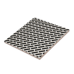 Ceramic Tile Black and White Stripe