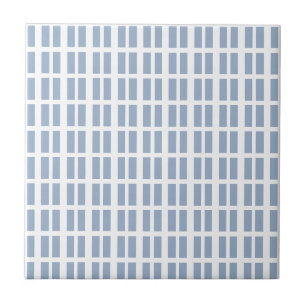 Ceramic Tile  Blue Stripe Squares