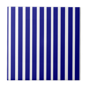 Ceramic Tile Blue & White Stripe