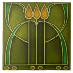 Ceramic Tile - Border Three Tulips Art Nouveau<br><div class="desc">Copy of a vintage art nouveau ceramic tile.

Once you have your order please leave your feedback & pic's in situ on my page you bought it from,  thanks</div>
