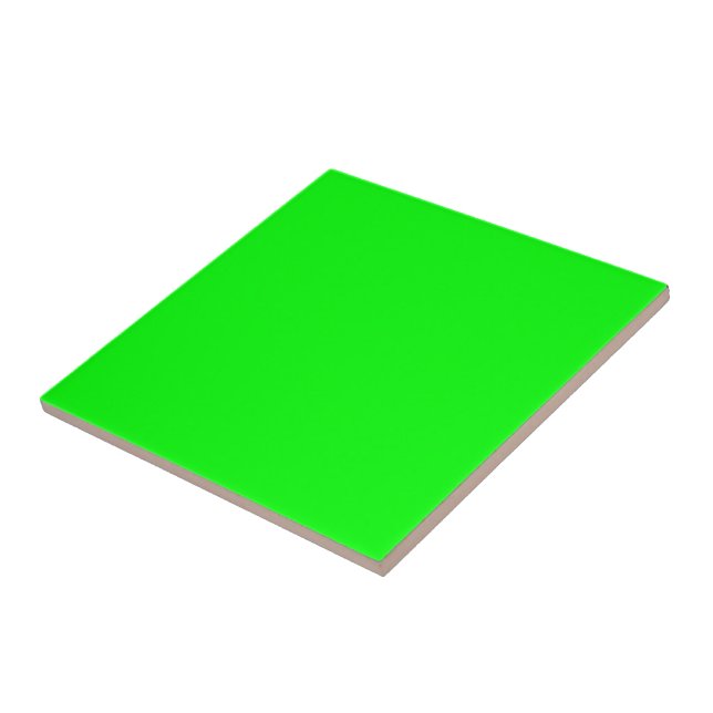 Ceramic Tile Bright Green Square (Side)