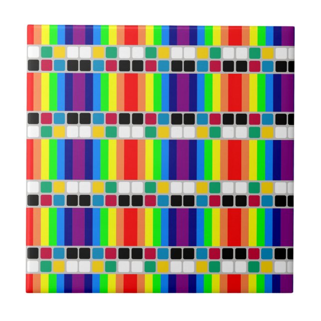 Ceramic Tile Colorful Colors Square  (Front)