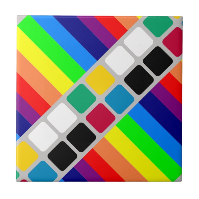 Ceramic Tile Colorful Colors Stripe (Front)