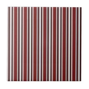 Ceramic Tile Colourful Colours Stripes Burgundy