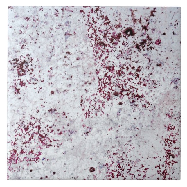 Ceramic Tile -  Damaged Paint Affect Red Wine (Front)