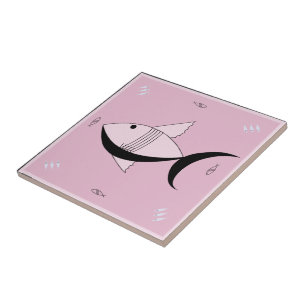 Ceramic Tile FABULOUS 1950s FISH Retro Vintage