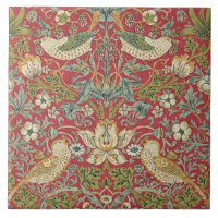 Ceramic tile fireplace William Morris designs 015
