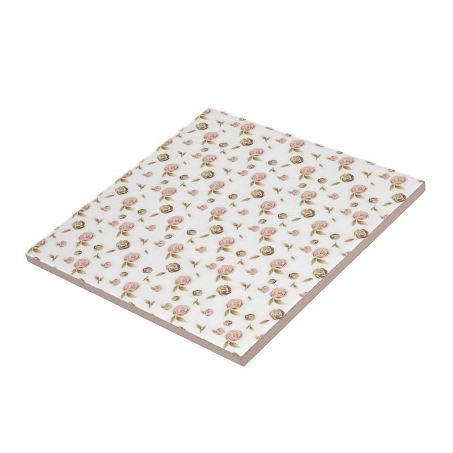 Ceramic Tile Floral (Side)
