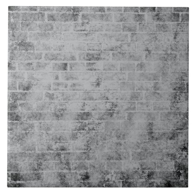 Ceramic Tile Grey Distressed Brick Wall Decor (Front)