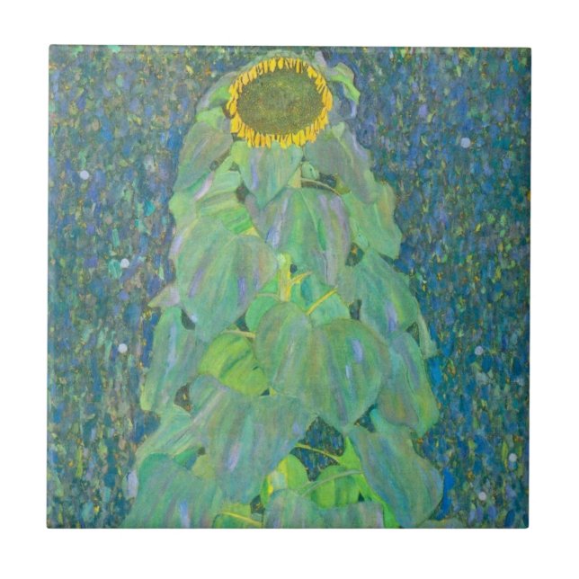 CERAMIC TILE : GUSTAV KLIMT : SUNFLOWER (Front)