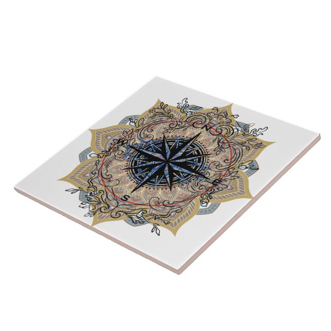 Ceramic Tile historical turkish motif design (Side)