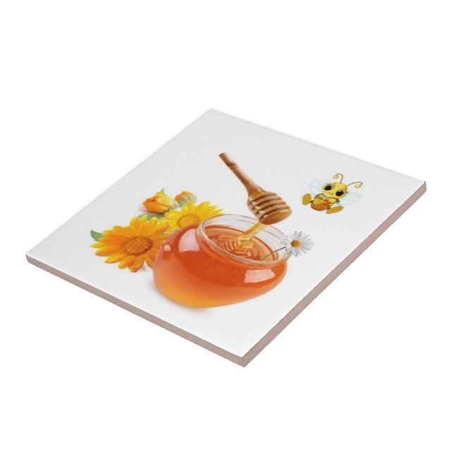 Ceramic Tile Honey Bee (Side)
