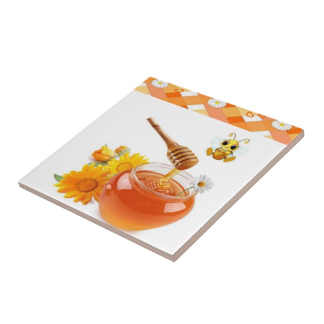 Ceramic Tile Honey Bee (Side)
