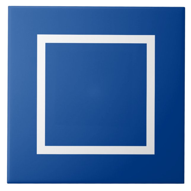 Ceramic Tile in Blue and White - (1) (Front)