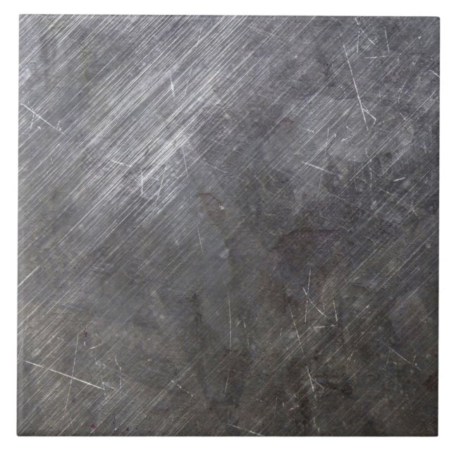 Ceramic Tile- Industrial Gray Metal Modern Design2 Tile (Front)