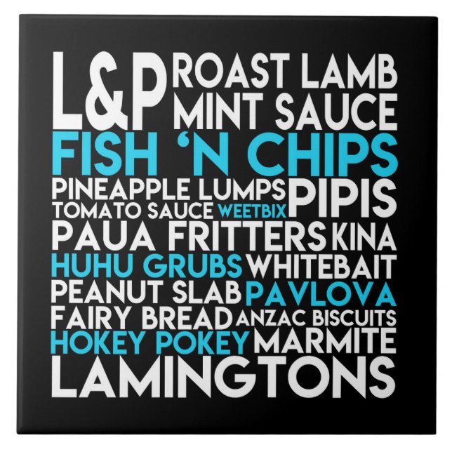 Ceramic Tile Kiwiana Wall Art (Front)