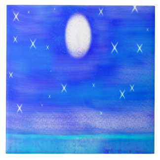 Ceramic Tile, Large (6" x 6") Good Night Tile