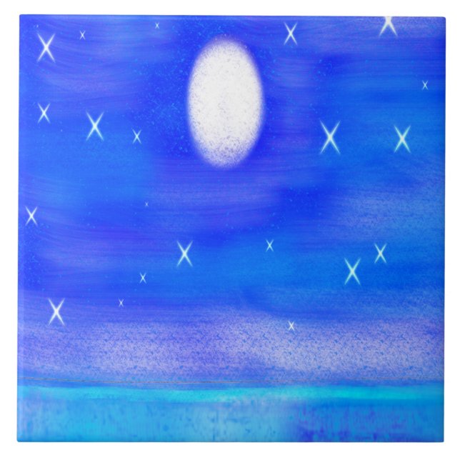 Ceramic Tile, Large (6" x 6") Good Night Tile (Front)