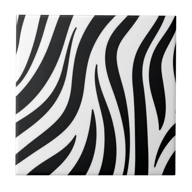 Ceramic Tile Leopard Print Black & White (Front)