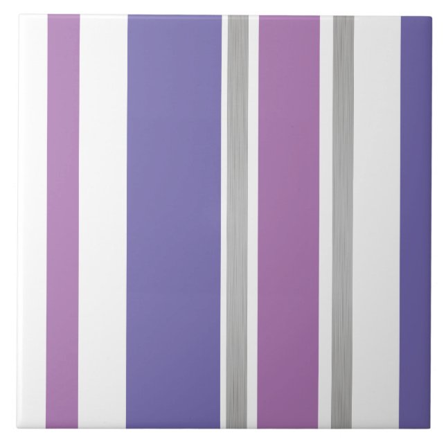 Ceramic Tile - Lilac With Silver Split (Front)