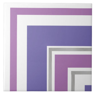 Ceramic Tile - Lilac With Silver Split Corner