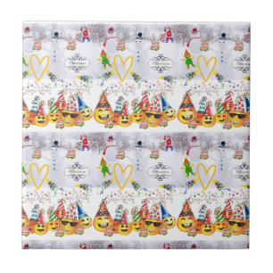 Ceramic Tile Merry Christmas Happy Birthday