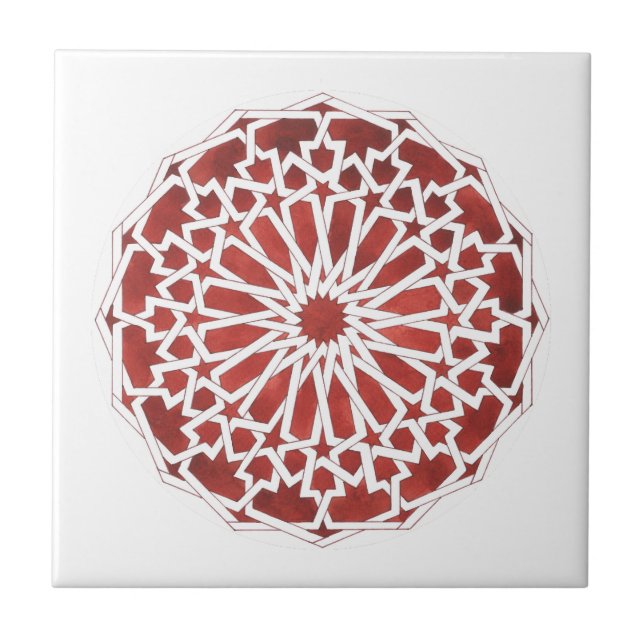Ceramic tile Moroccan mosaic red (Front)
