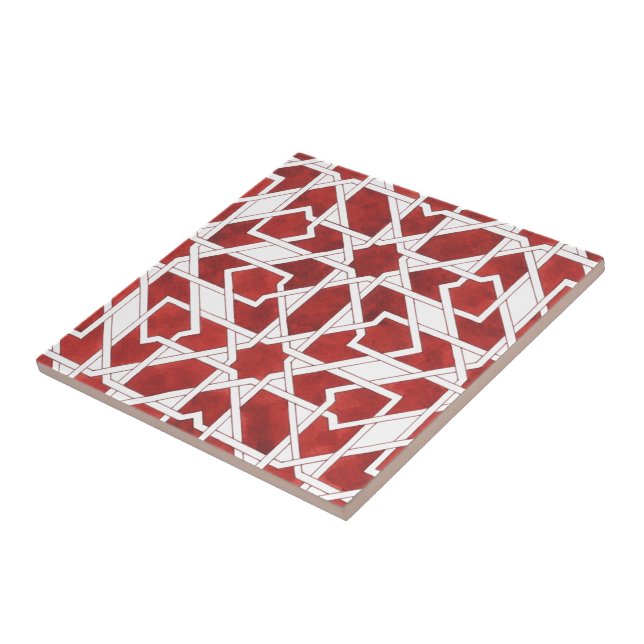 Ceramic tile Moroccan mosaic red ZELLIGE (Side)