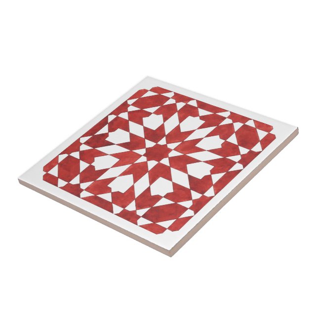 Ceramic tile Moroccan red mosaic ZELLIGE (Side)