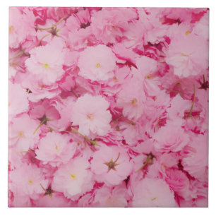 Ceramic Tile Pink Cherry Blossom Floral Botanical