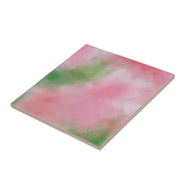 CERAMIC TILE/PINK, GREEN AND WHITE COLORS/ABSTRACT TILE (Side)