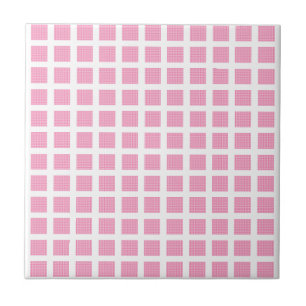 Ceramic Tile Pink Stripe Square