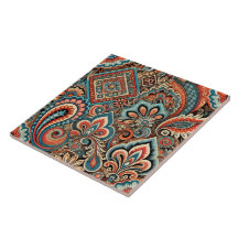 Ceramic Tile: Retro Pop Bloom