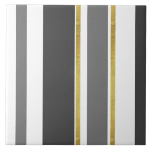 Ceramic Tile - Shades of Grey With Gold Split