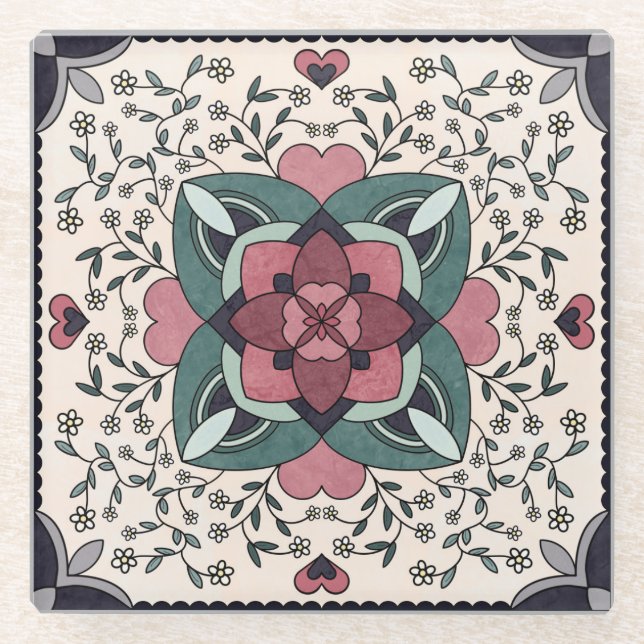 Ceramic Tile, Small (4.25" x 4.25") Glass Coaster (Front)