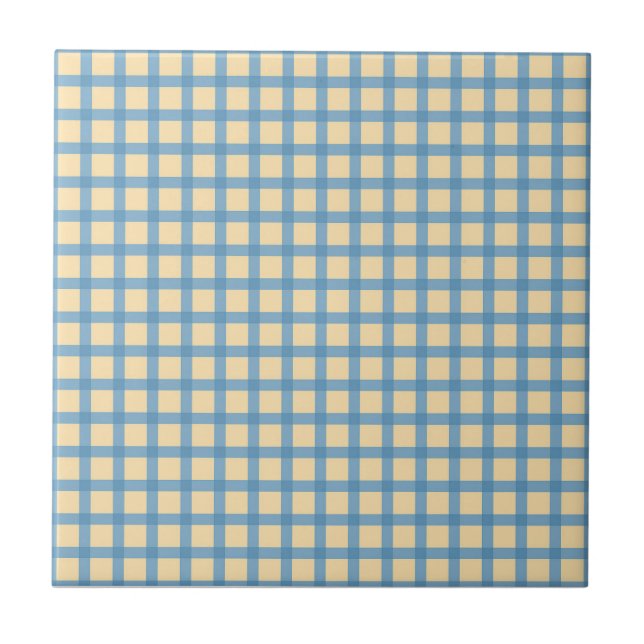 Ceramic Tile, Small- WINDOWPANE-BLUE Tile (Front)