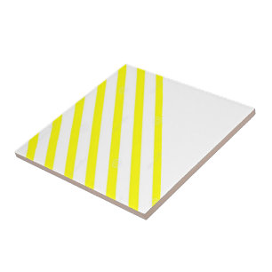 Ceramic Tile Stripe Yellow & White Stripe