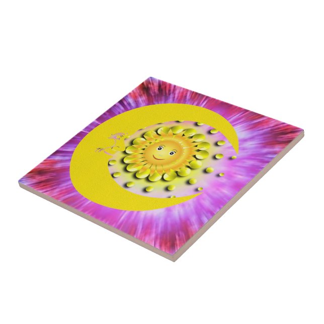 Ceramic Tile Sun Moon (Side)