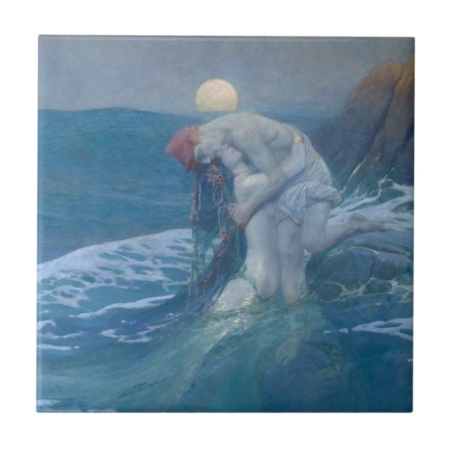 CERAMIC TILE : THE MERMAID : E. PYLE : 1910 (Front)
