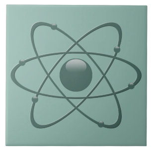 Ceramic Tile THE MIGHTY ATOM 1950s Retro GREEN
