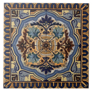 Ceramic Tile - Traditional Italian Blues and Beige
