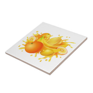 Ceramic Tile/Trivet-Fruits Ceramic Tile