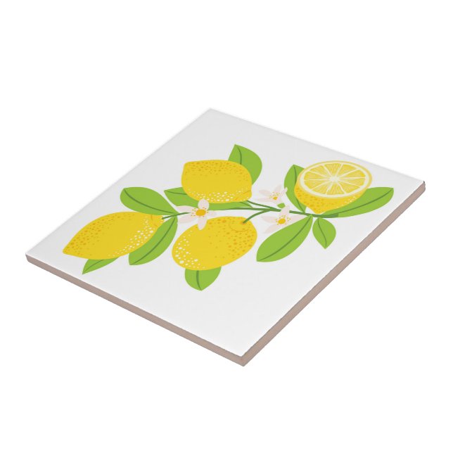 Ceramic Tile/Trivet-Lemons Ceramic Tile (Side)