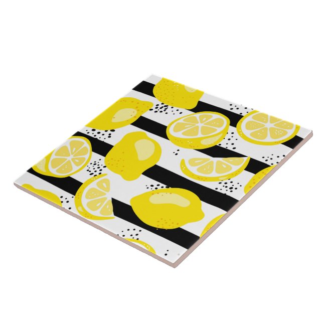 Ceramic Tile/Trivet-Lemons Ceramic Tile (Side)