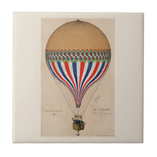 CERAMIC TILE : VINTAGE HOT AIR BALLOON