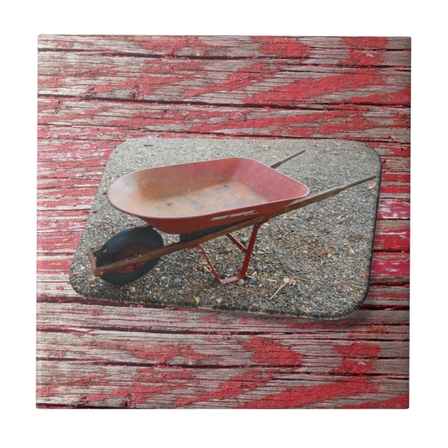 Ceramic Tile Wheel Barrel  (Front)