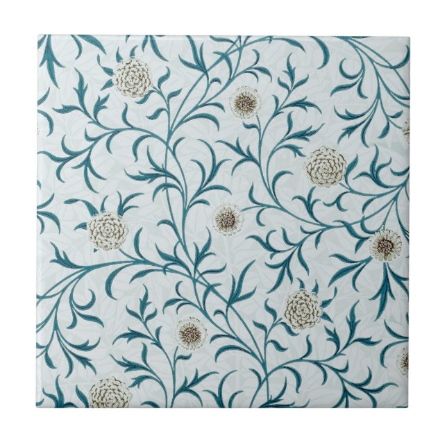 CERAMIC TILE ; WILLIAM MORRIS : FLORAL PATTERN (Front)
